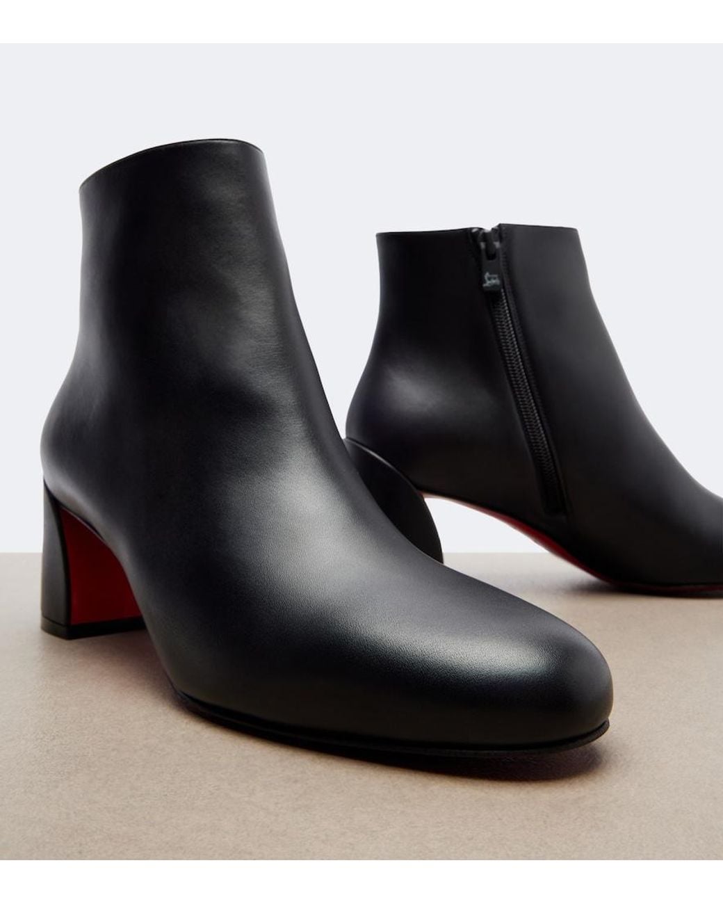 Christian Louboutin Black Jane Leather Ankle Boots