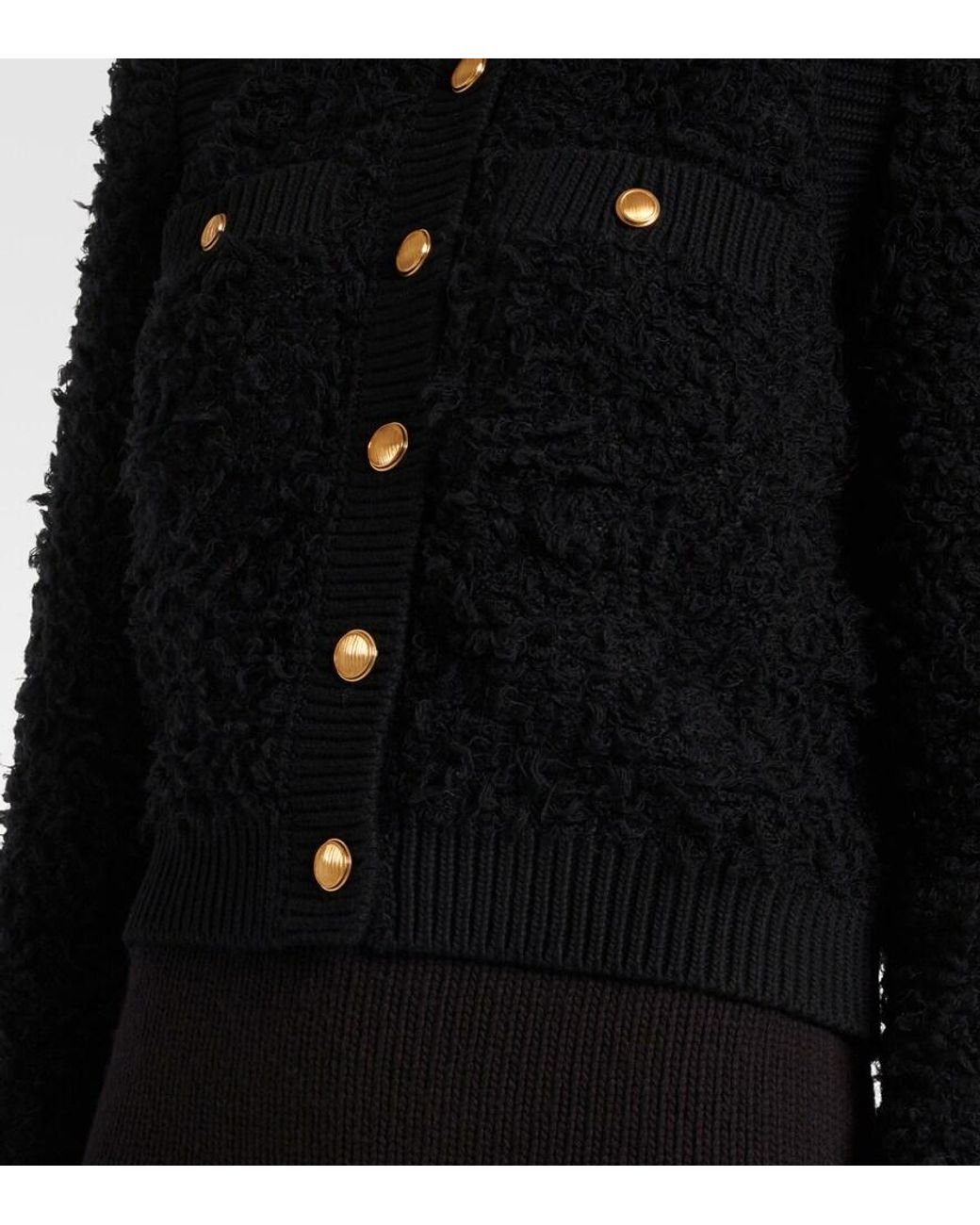 Chloé Black Cropped Tweed Jacket