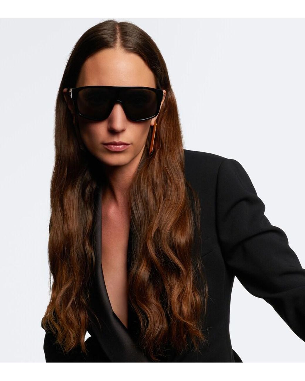 Versace Gray Vance Flat-Top Sunglasses