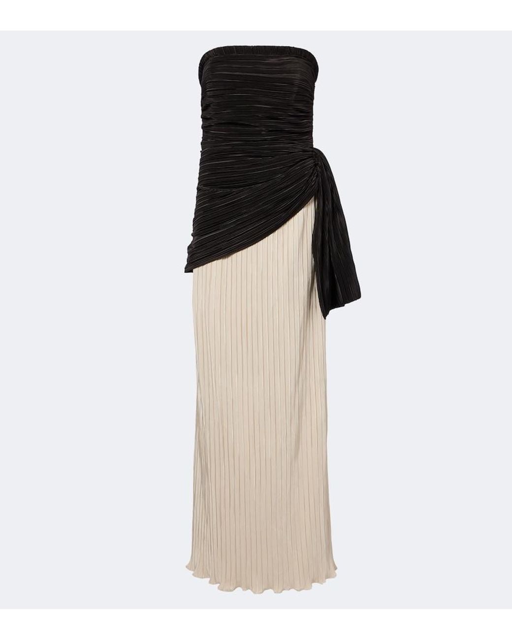 Jonathan Simkhai White Laia Plisse Bustier Gown
