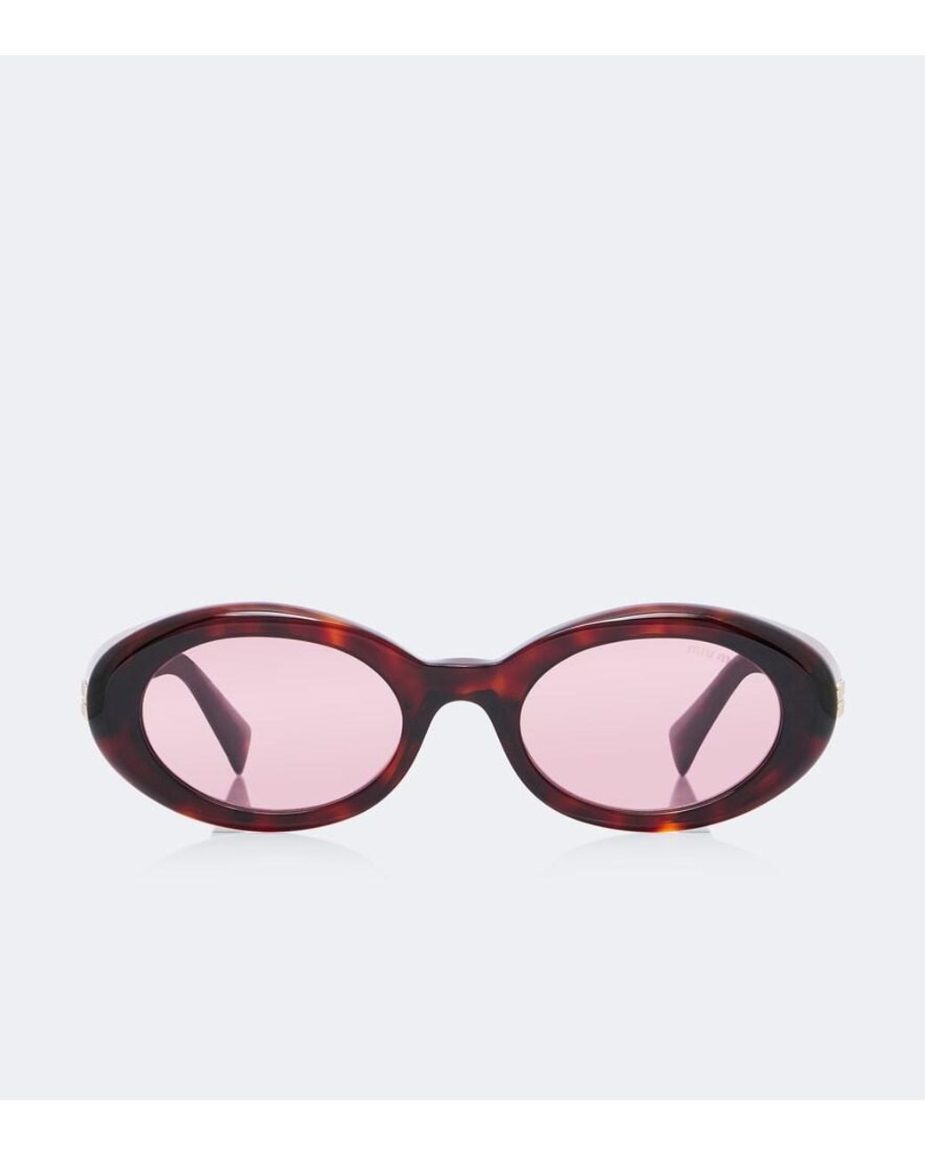 Miu Miu Pink Reverie Oval Sunglasses