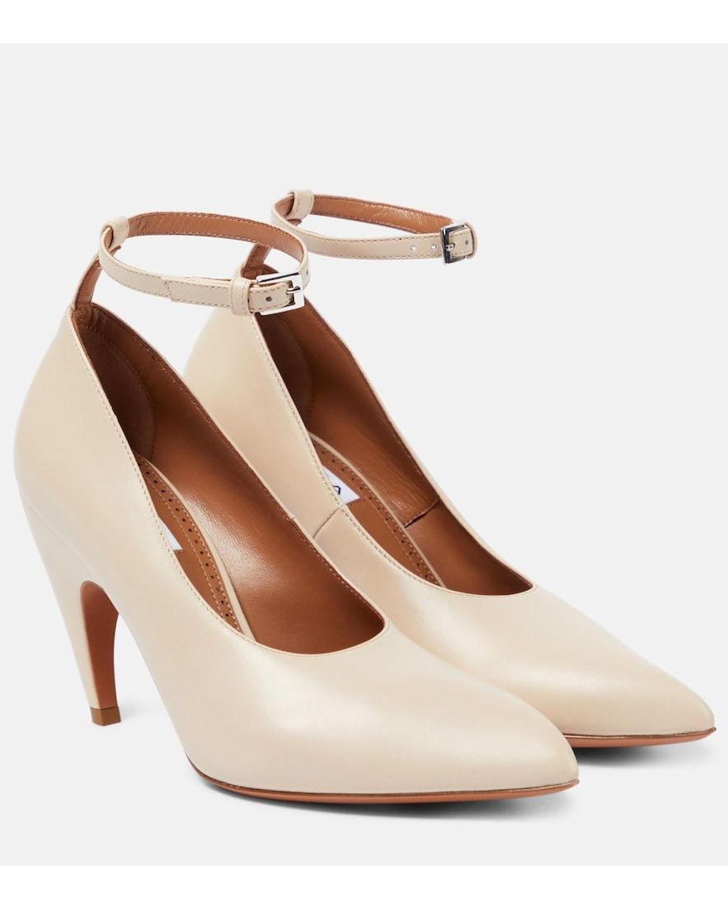 Alaïa White Shark Leather Pumps