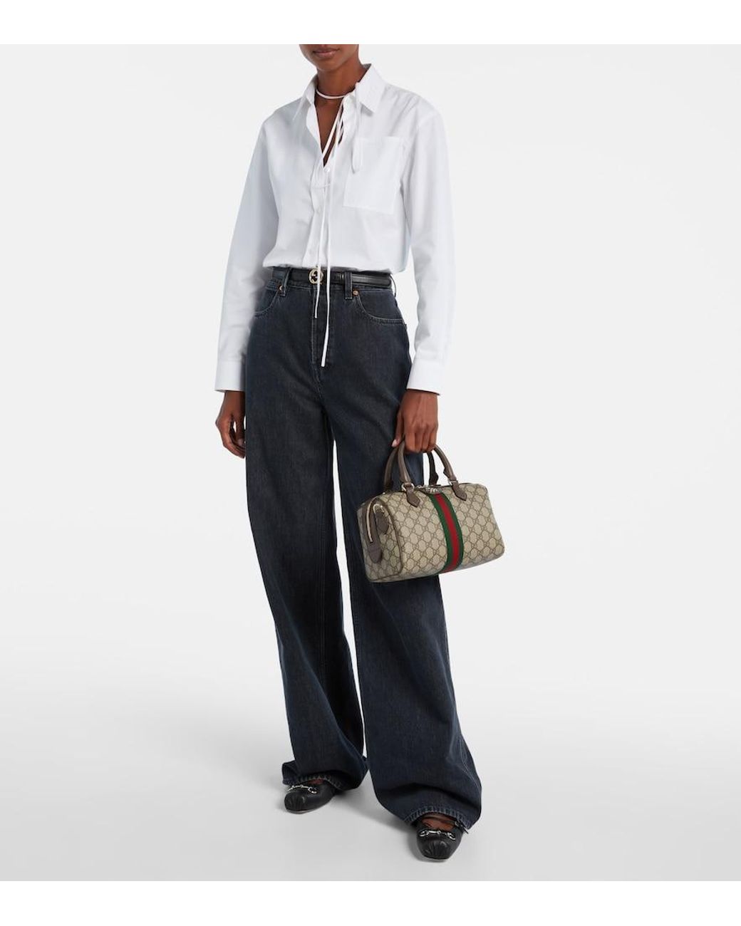 Gucci Metallic Ophidia Medium Gg Top-Handle Bag