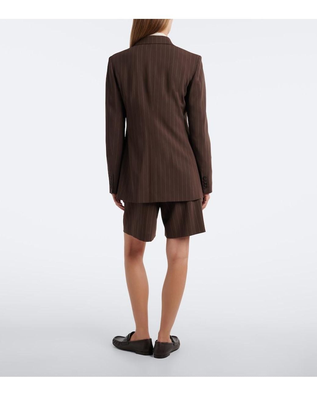 Ralph Lauren Brown Striped Wool Shorts