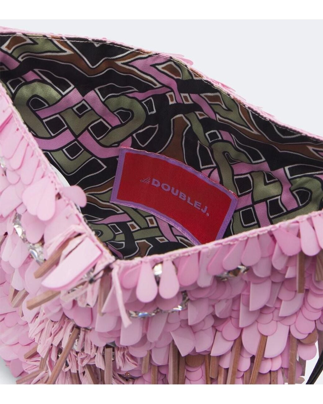 LaDoubleJ Pink Dustbag Embellished Pouch