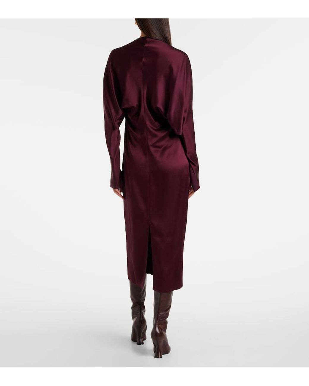 Stella McCartney Purple Cutout Satin Gown