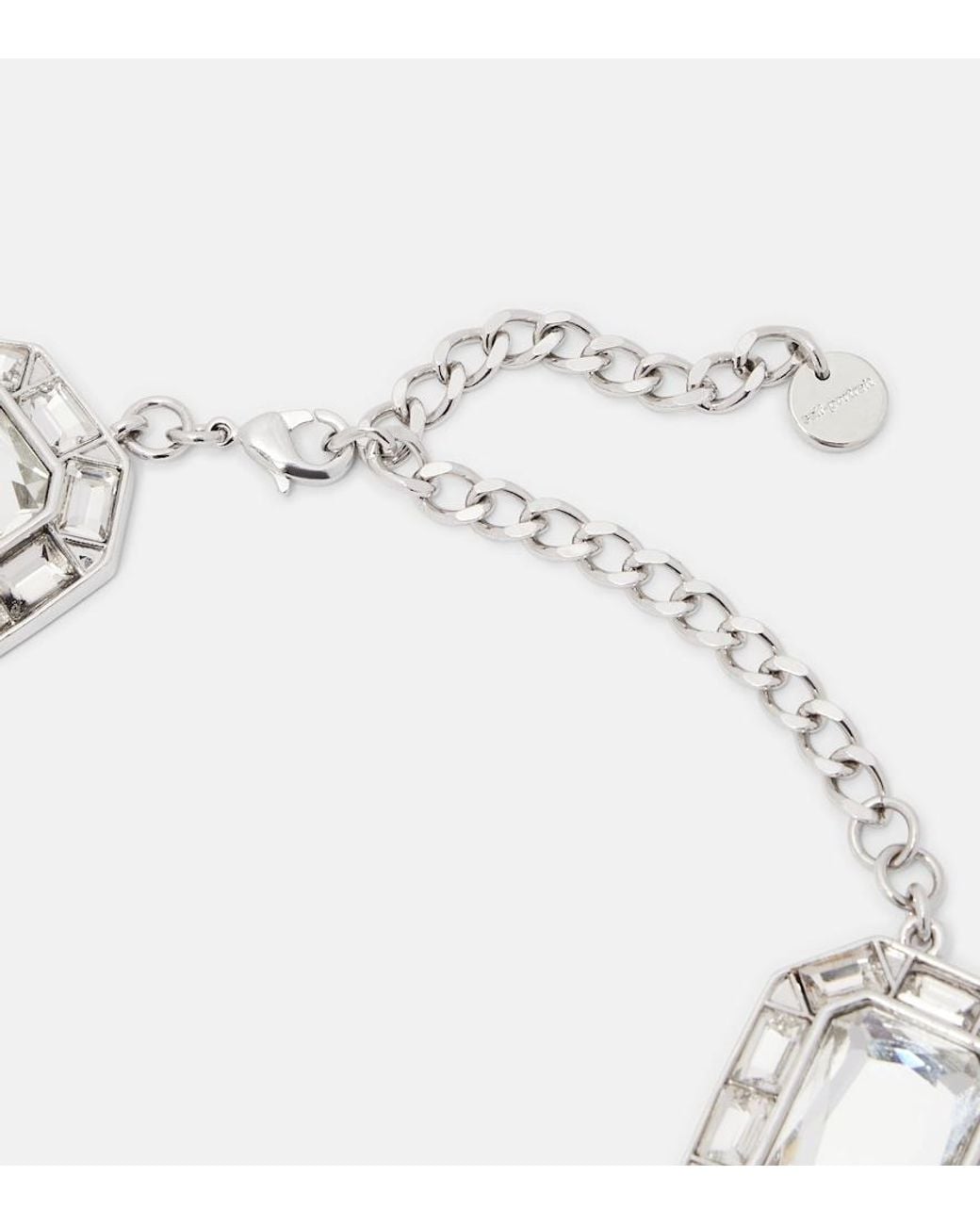 Self-Portrait White Crystal-Embellished Choker