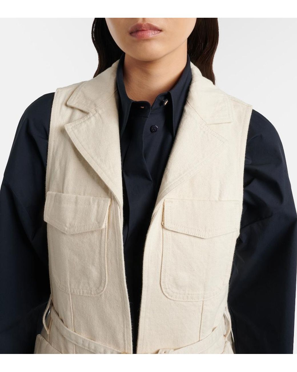 Dorothee Schumacher Natural Summer Of Love Belted Denim Vest