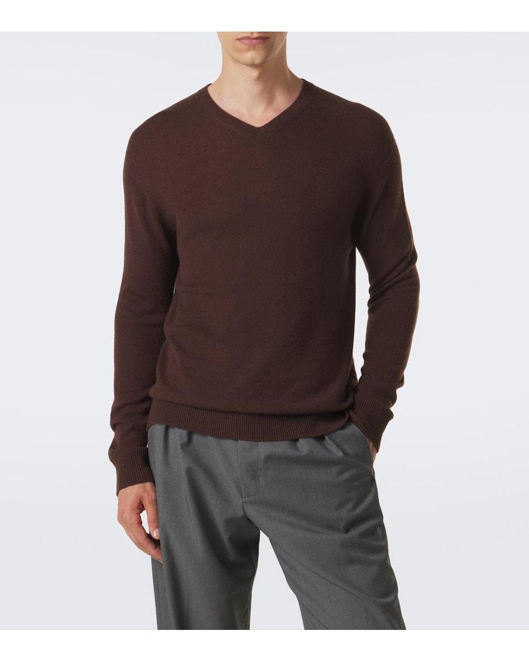 The Row Brown Thamm Cashmere Sweater for men