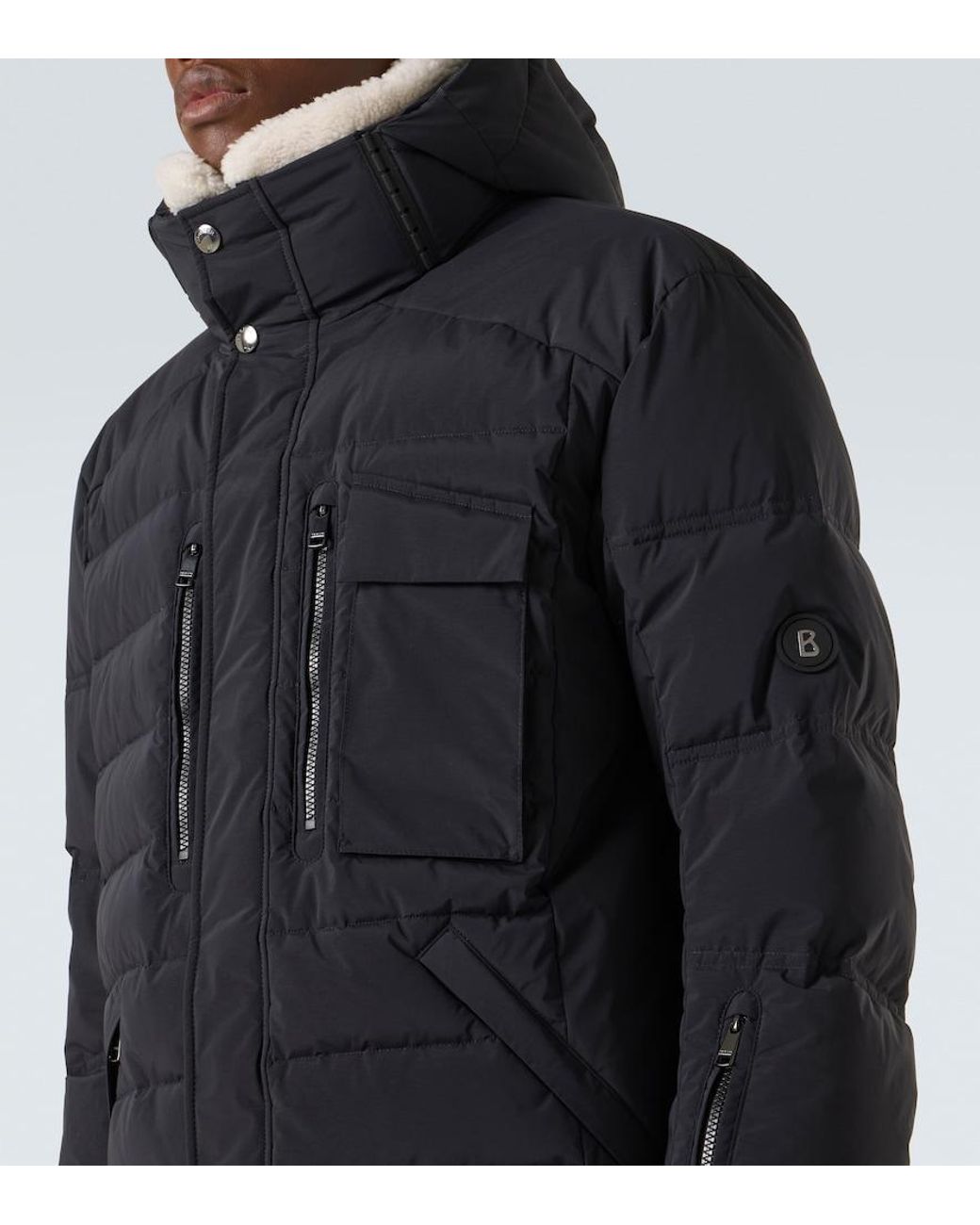 Bogner Blue Arron-Ld Down-Paneled Ski Jacket for men