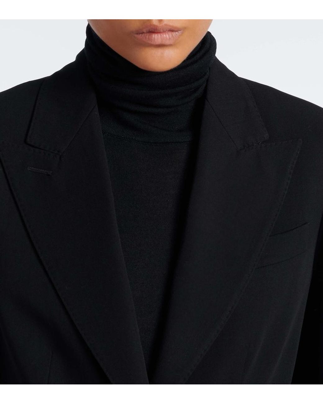 Max Mara Black Virgin Wool Blazer
