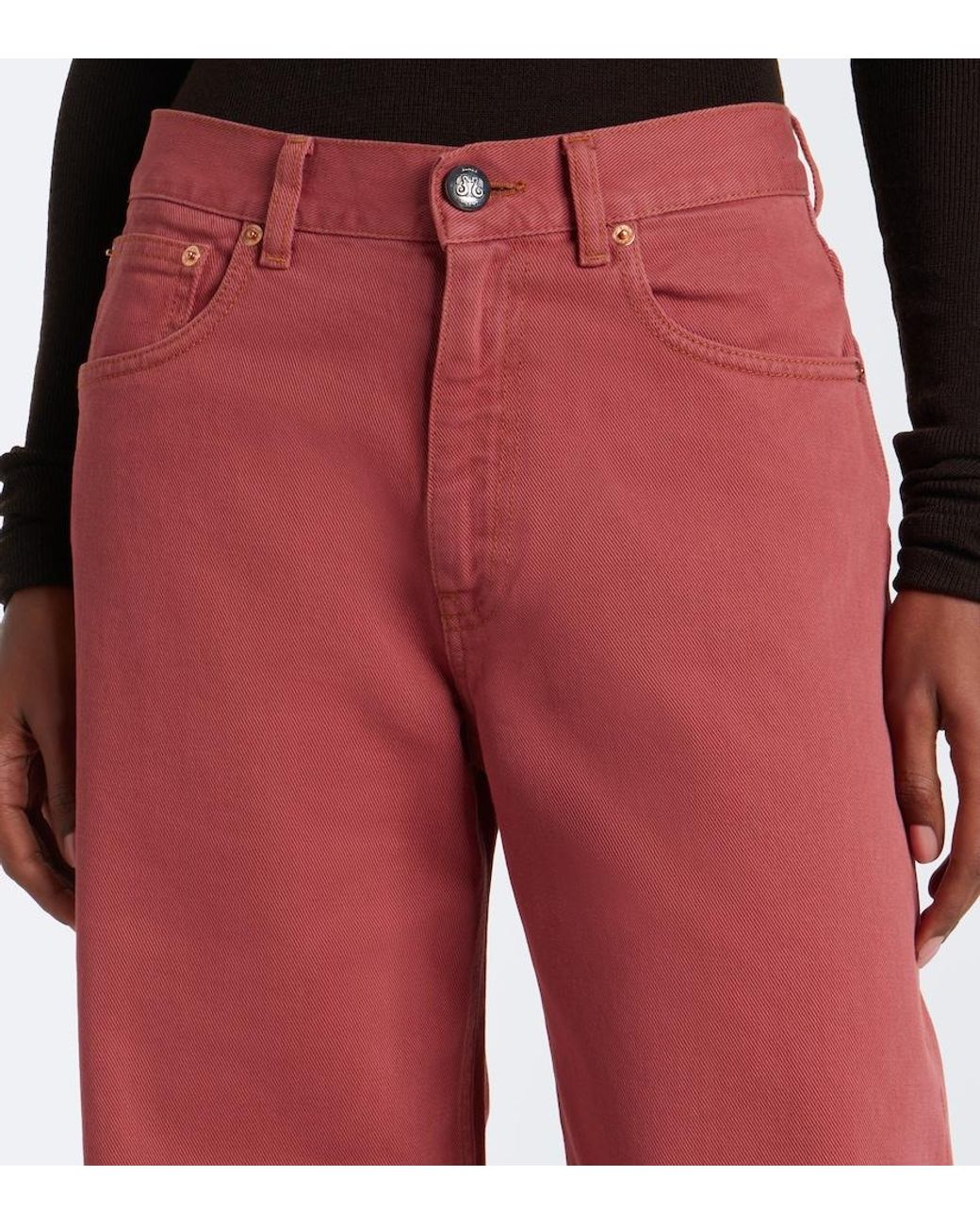 Blazé Milano Red Java Wide-Leg Jeans