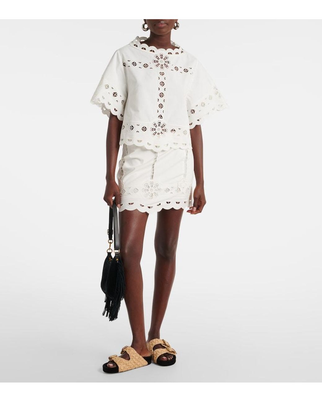 Isabel Marant White Palmira Mini Skirt