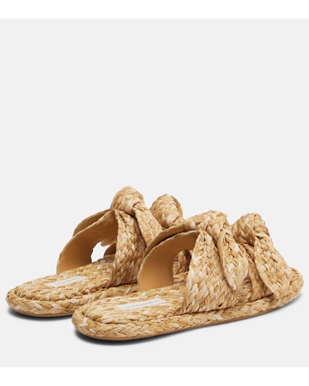 Zimmermann Natural Carousel Raffia Espadrille Slides