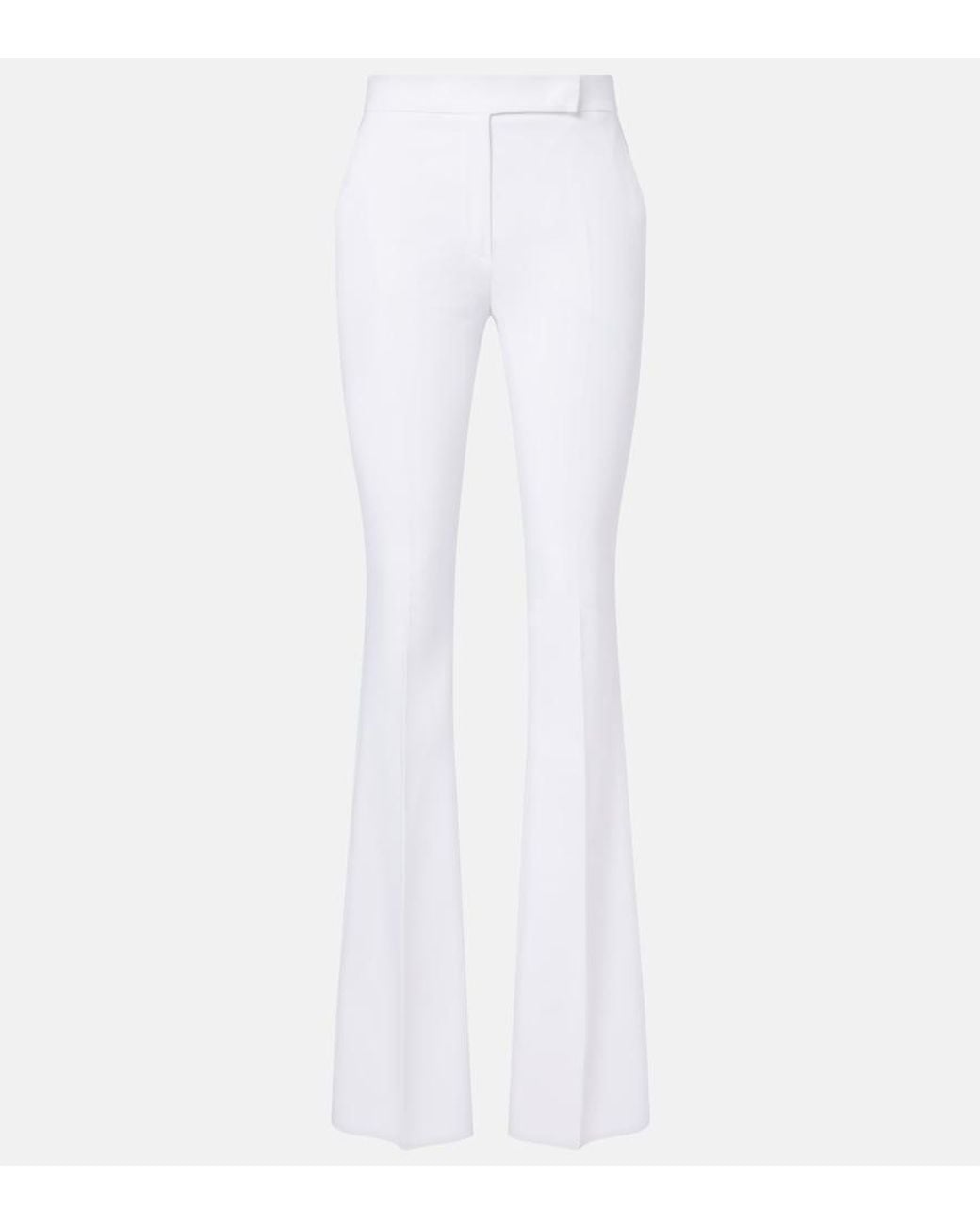 Max Mara White Cotton Slim Pants