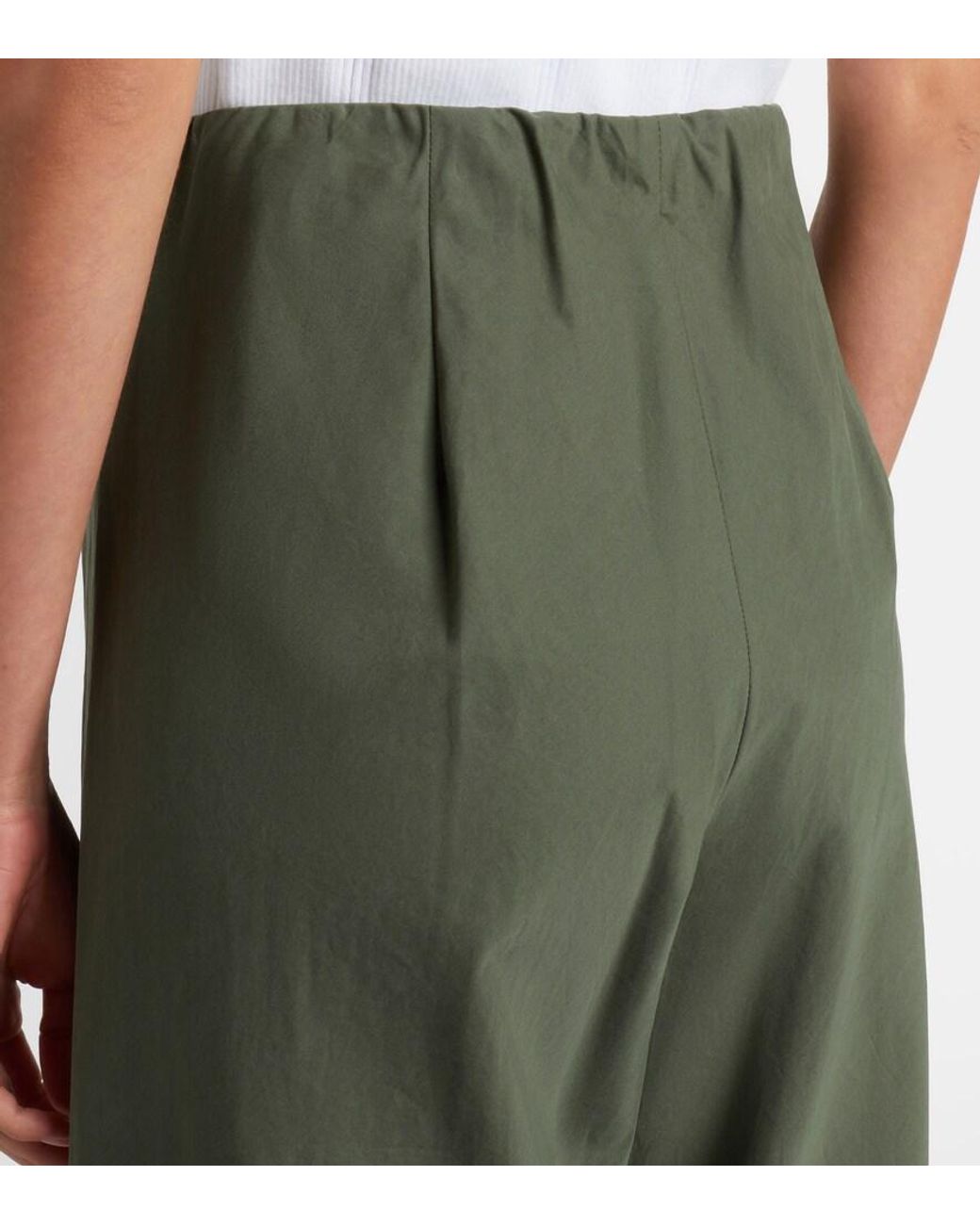 Vince Green Colette Cotton Twill Wide-Leg Pants
