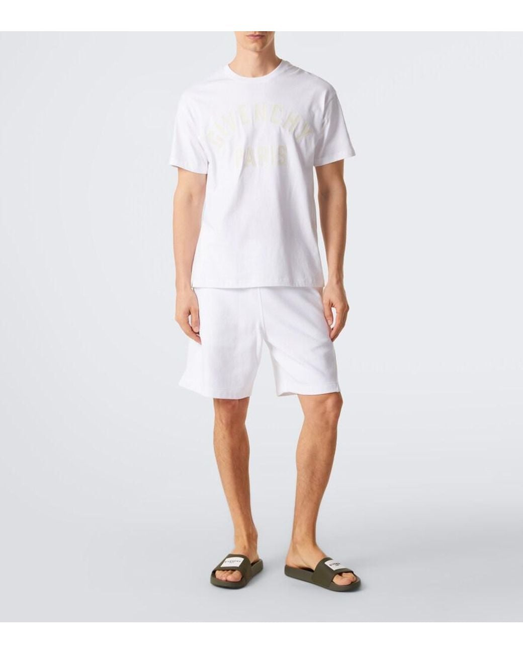 Givenchy Green Logo Pu Slides for men