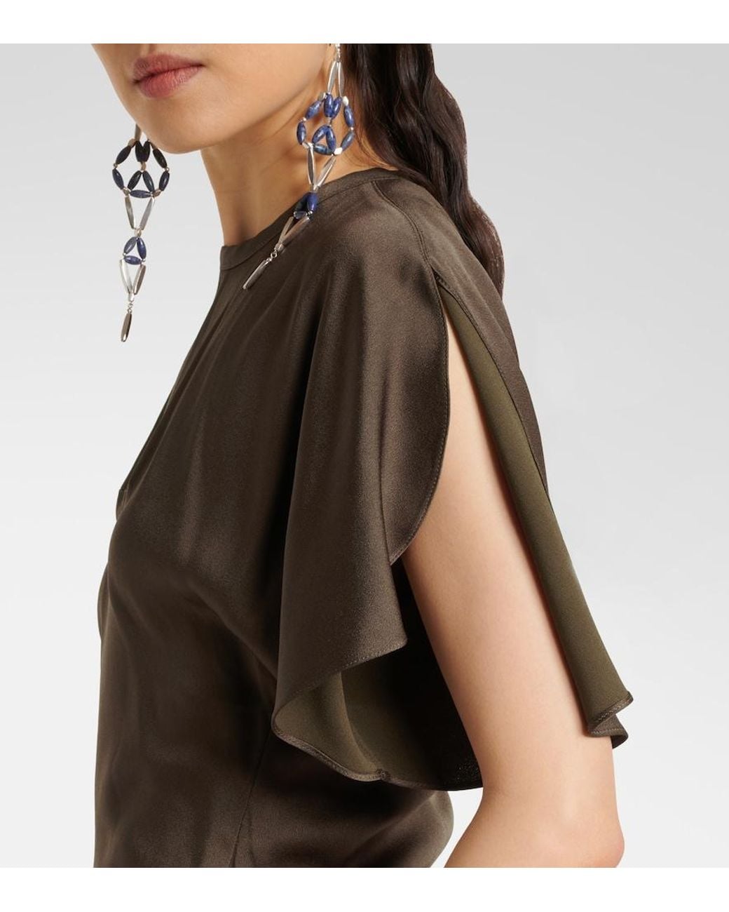 Isabel Marant Brown Karlita Satin Top