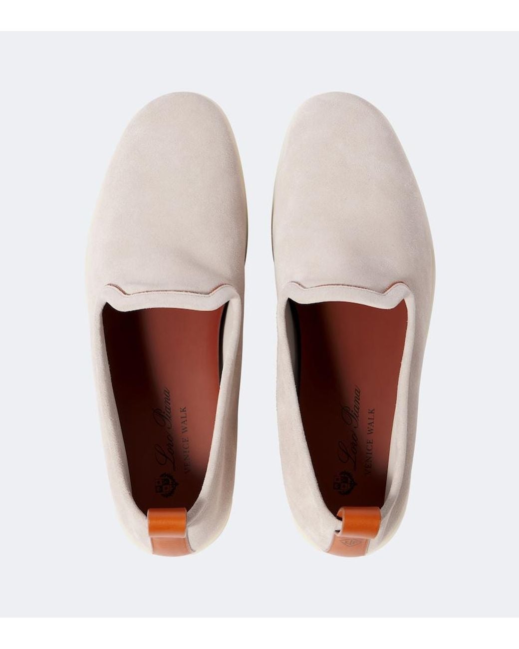 Loro Piana Natural Venice Walk Suede Loafers for men