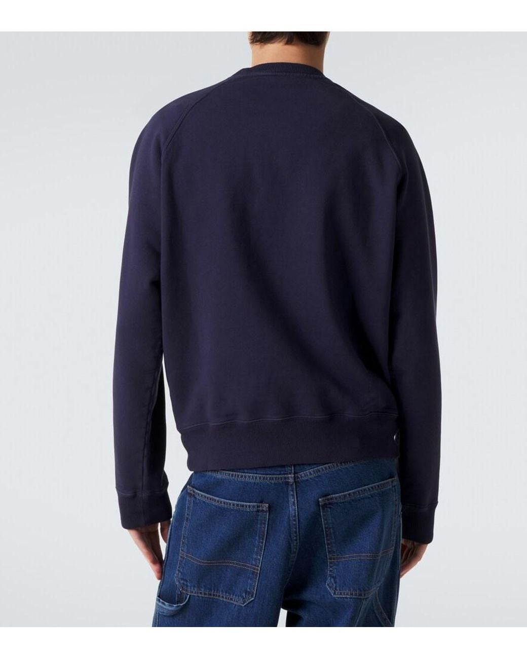 Sudadera De Jersey De Algodon Prada de hombre de color Blue
