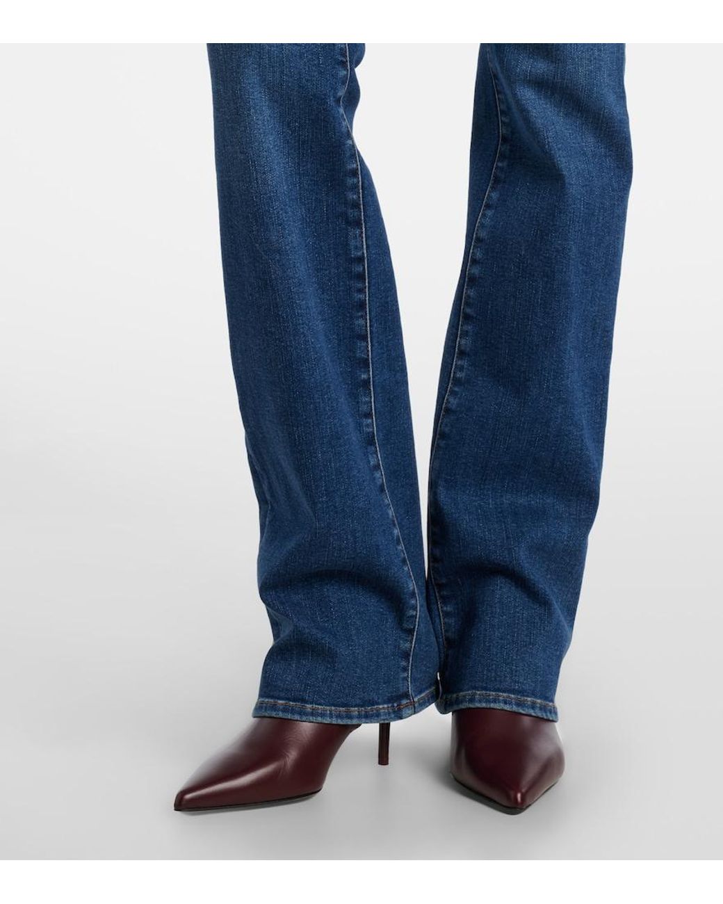 FRAME Blue Reboot High-Rise Flared Jeans