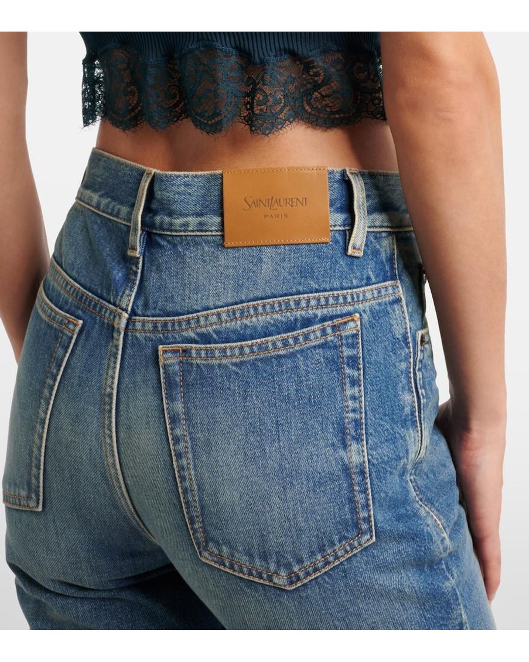 Saint Laurent Blue Clyde Bootcut Jeans