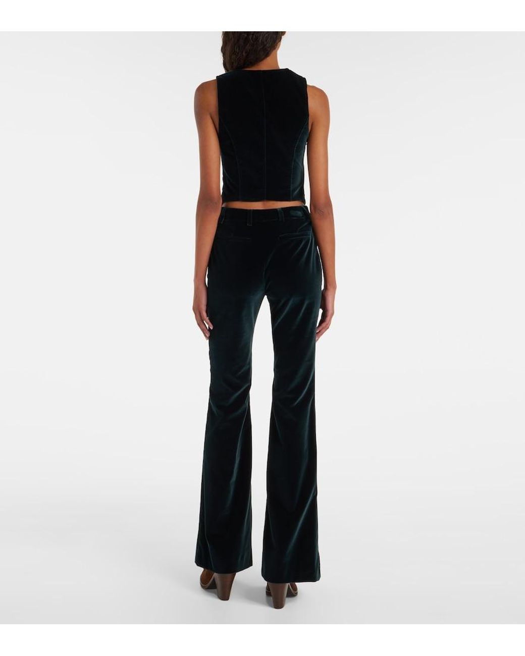 Etro Black Cotton Velvet Vest