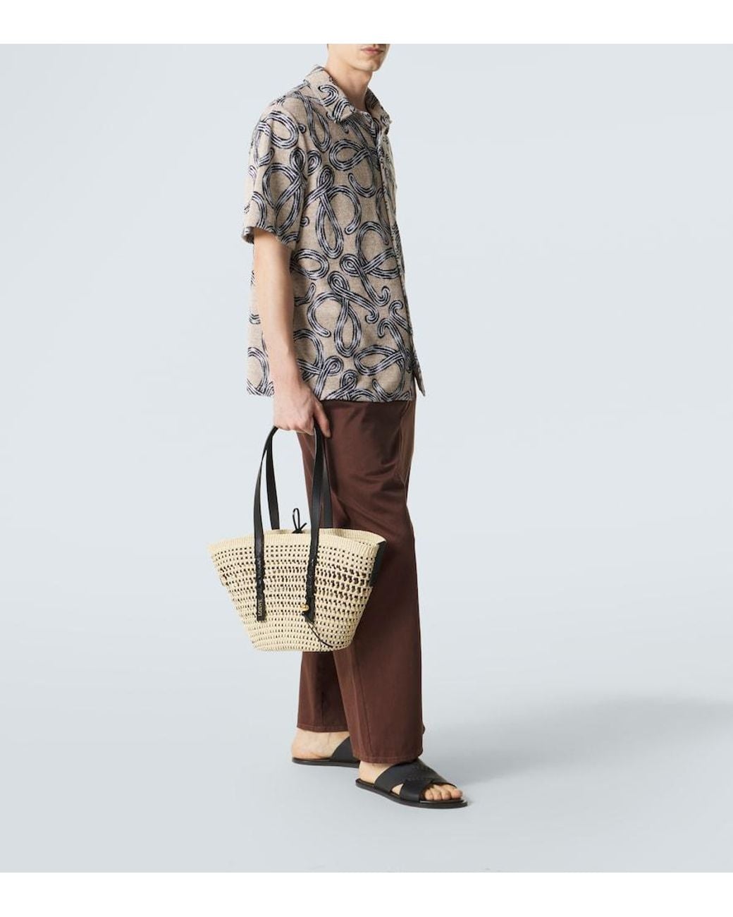Loewe Metallic Paula's Ibiza Medium Basket Bag for men