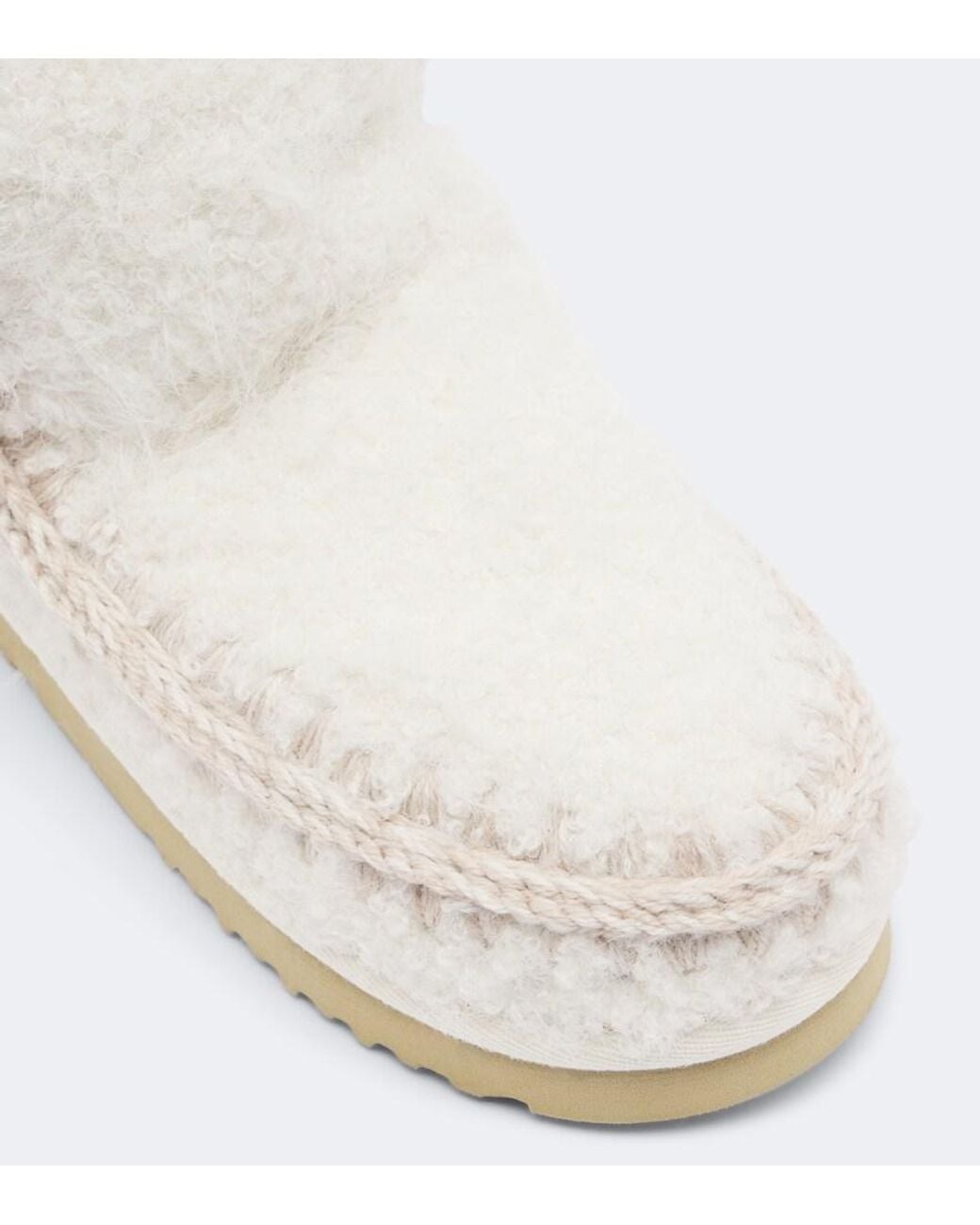 Mou White 18 Shearling Ankle Boots