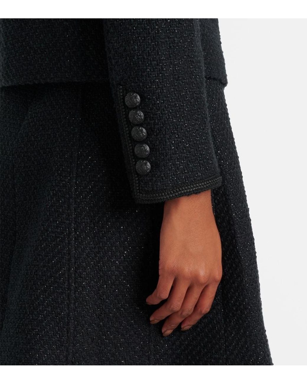 Veronica Beard Black Lars Cotton-Blend Jacket