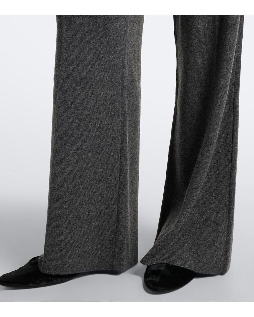 Victoria Beckham Gray Wool And Cashmere Sweatpants