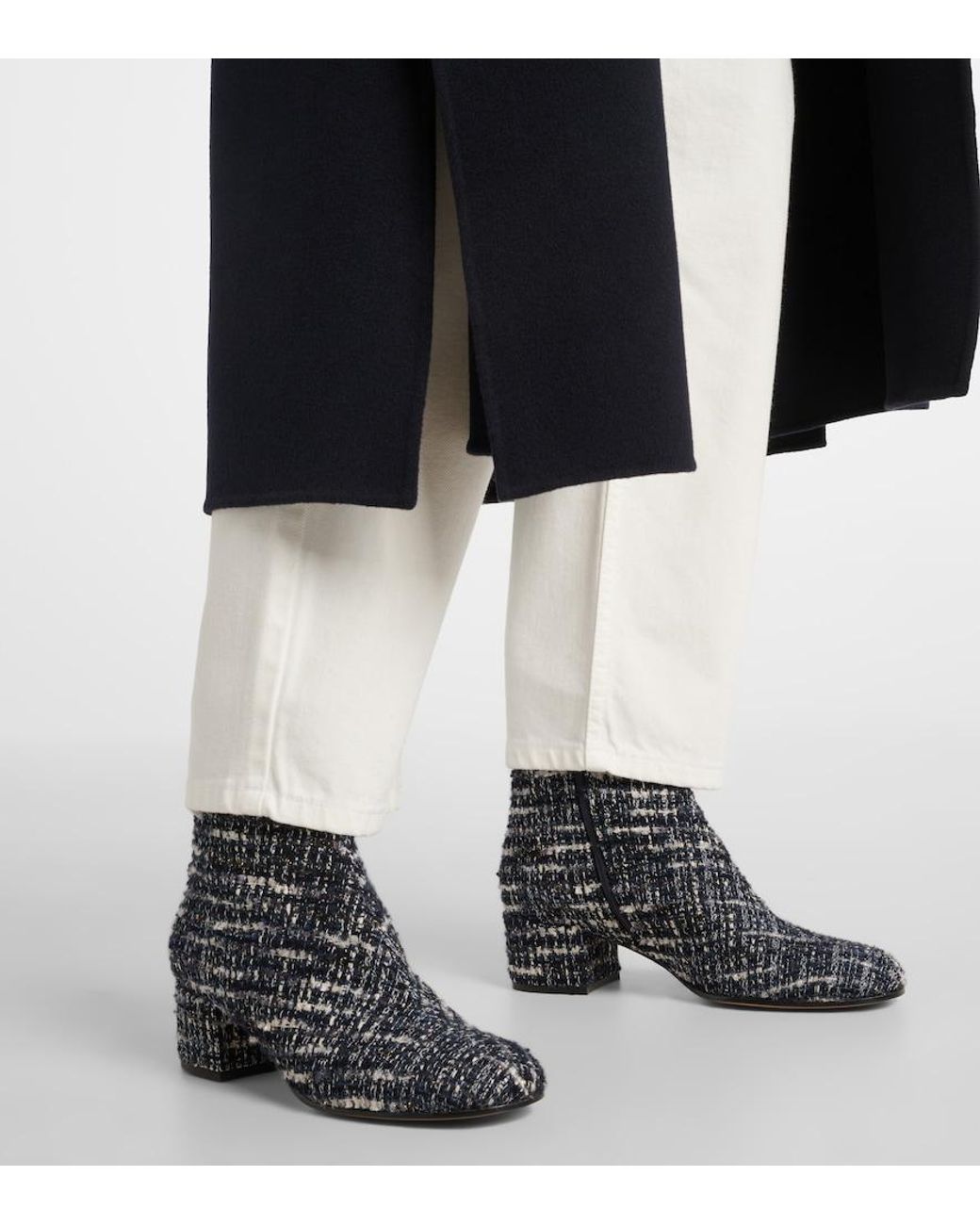 Gianvito Rossi Blue 45 Boucle Ankle Boots