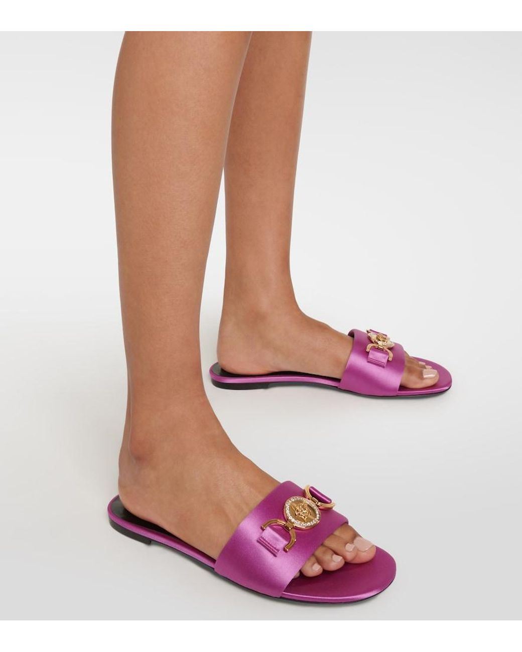 Versace Purple Flache Medusa '95 Sandalen