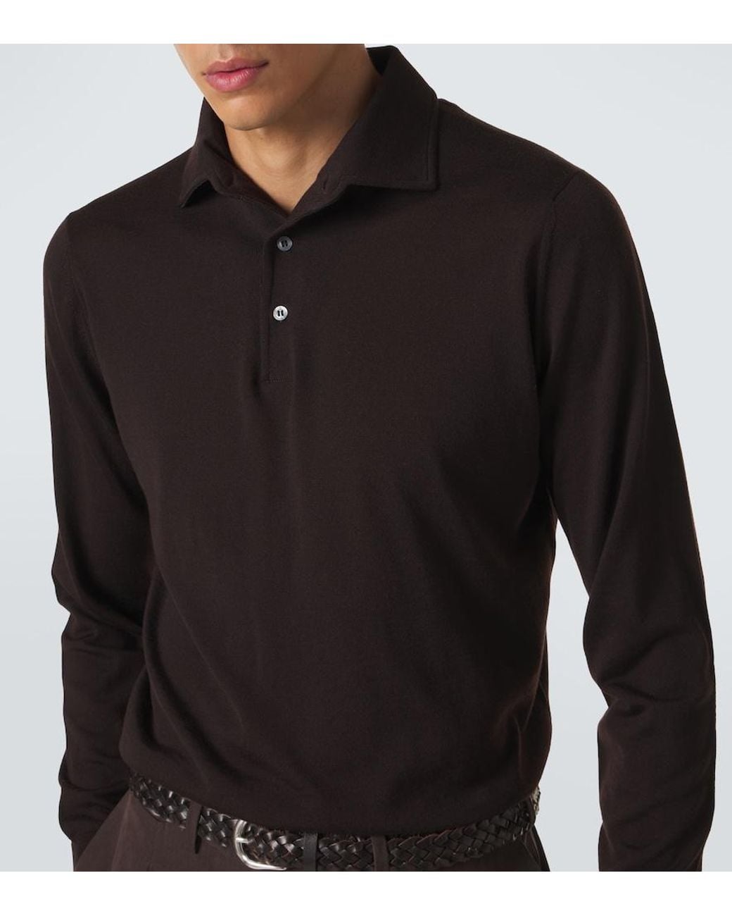 Pullover Polo di Lardini in Black da Uomo