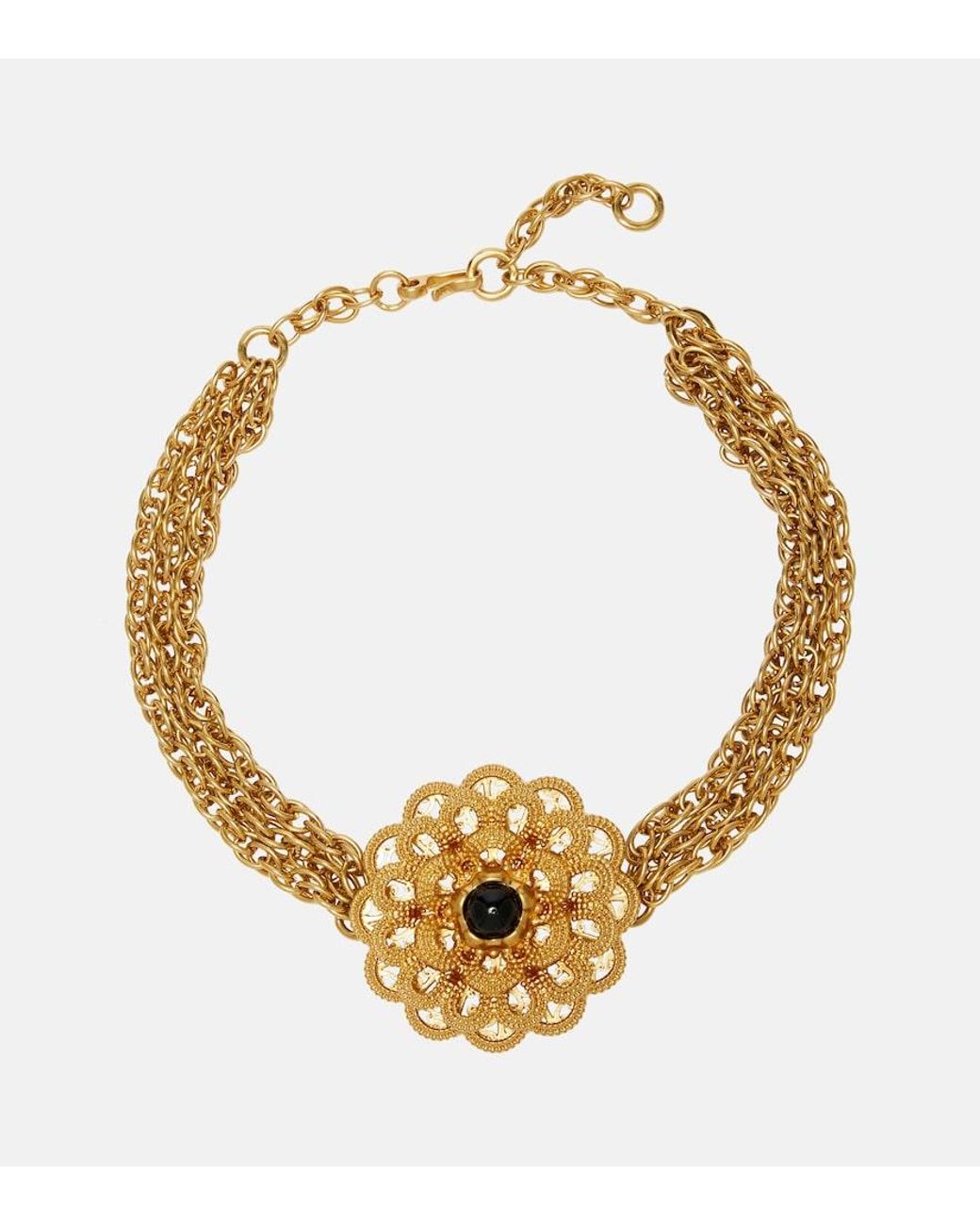 Chloé Metallic Embellished Necklace