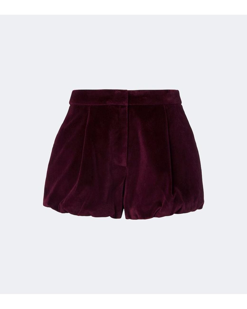 Posse Red Maria Cotton Velvet Balloon Shorts