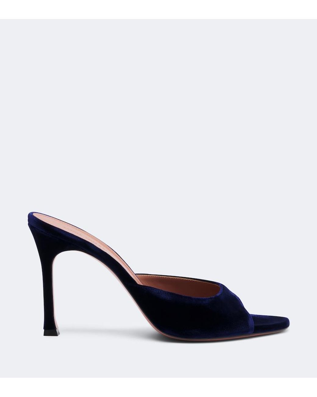 AMINA MUADDI Blue Alexa Velvet Mules