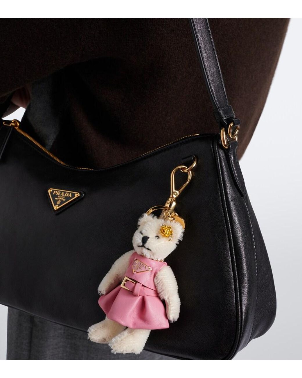 Prada Pink Teddy Bag Charm