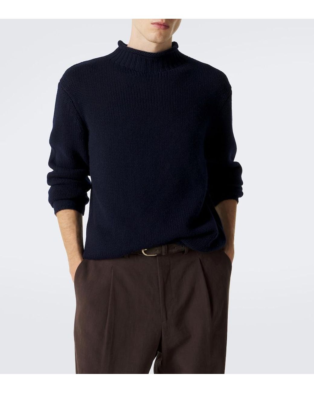 Lisa Yang Blue Sylvan Cashmere Sweater for men