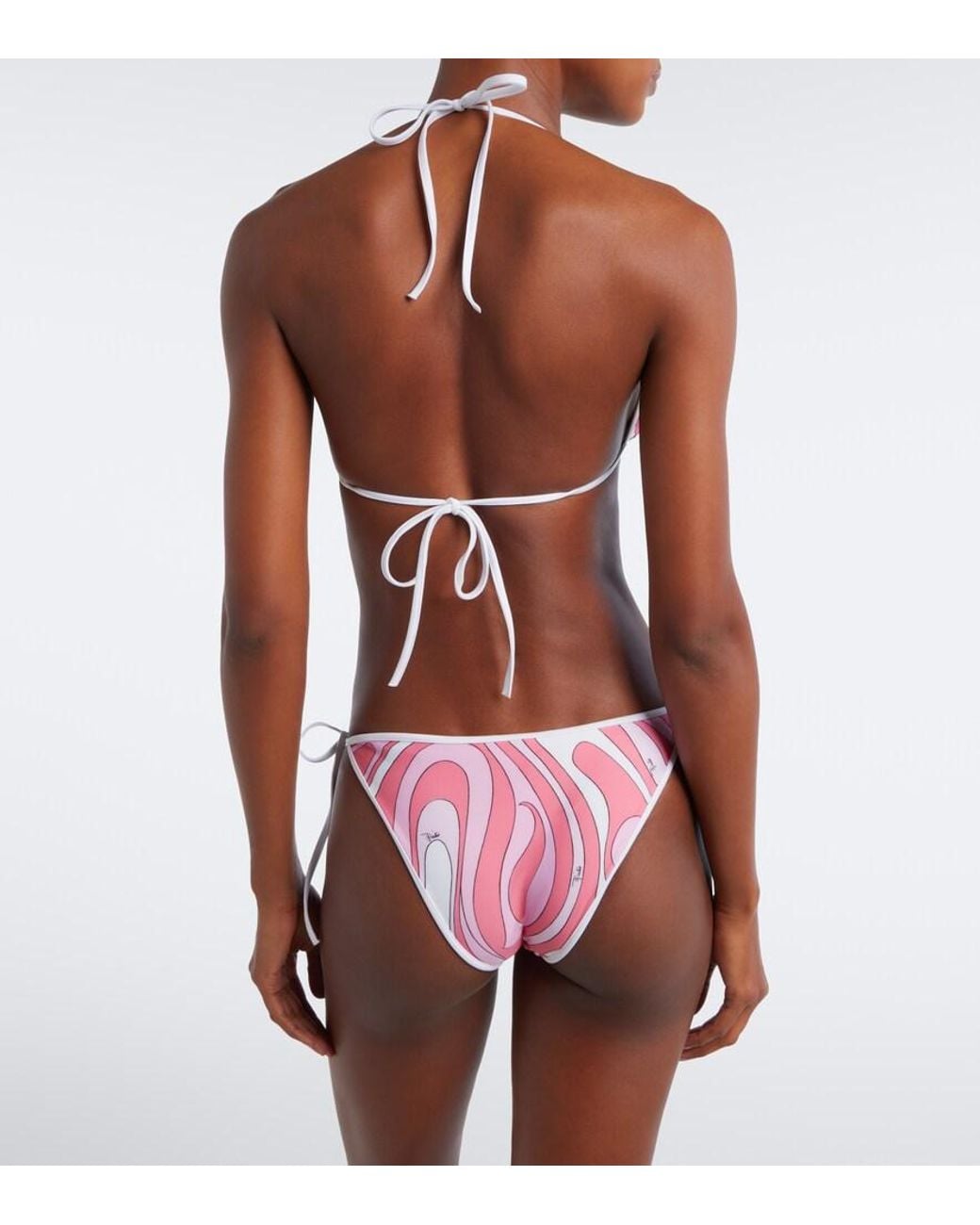 Emilio Pucci Pink Marmo Bikini Top