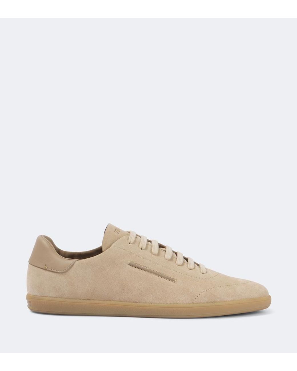 Zegna White 232 Suede Sneakers for men