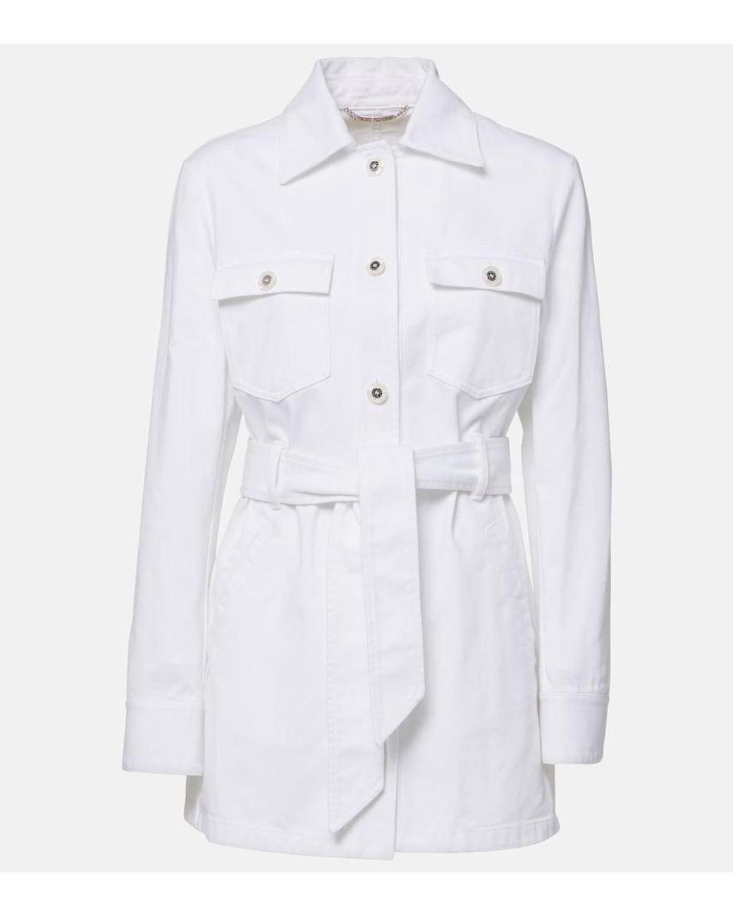 Chaqueta De Denim Con Cinturon Dolce & Gabbana de color Blue