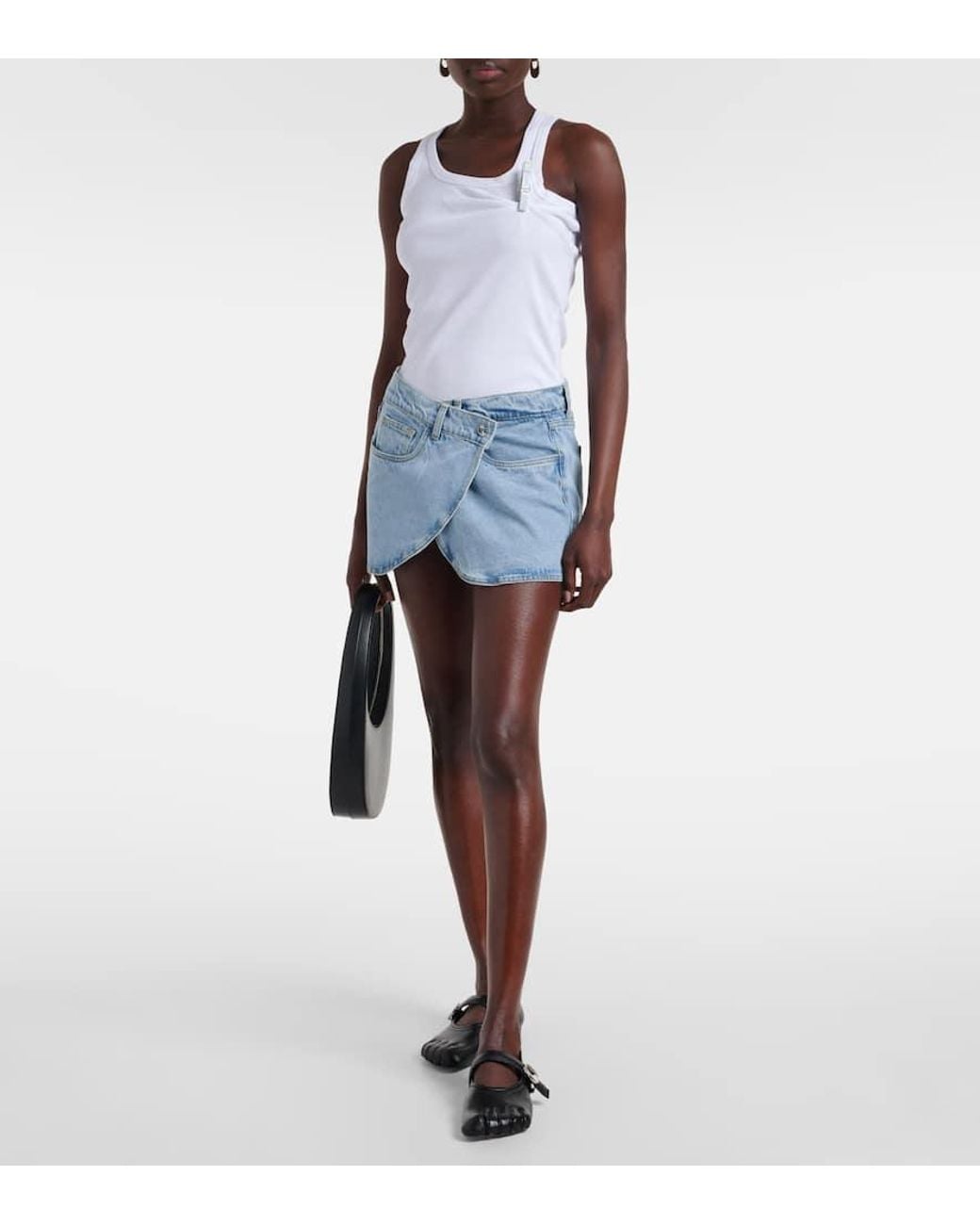 Coperni Black Leather Mary Jane Flats