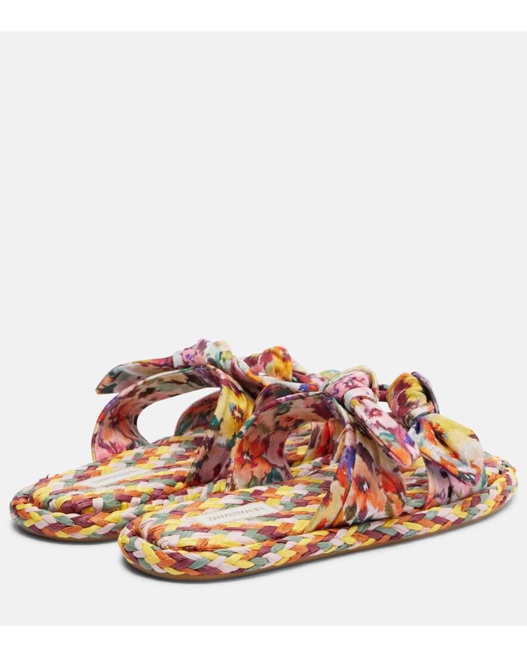 Zimmermann Pink Carousel Printed Espadrille Slides