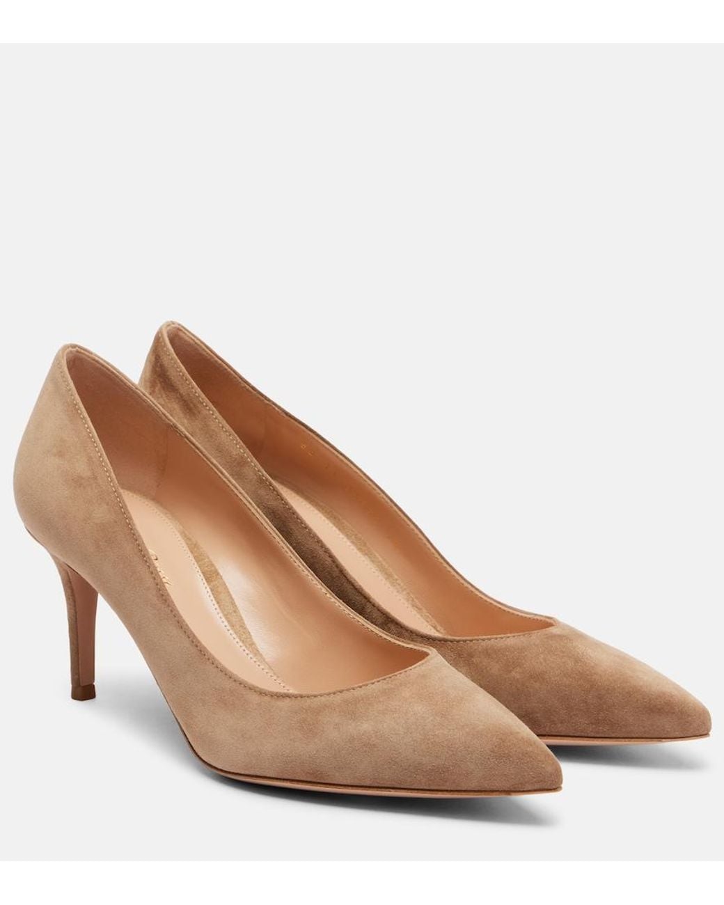 Gianvito Rossi Brown Gianvito 70 Suede Pumps
