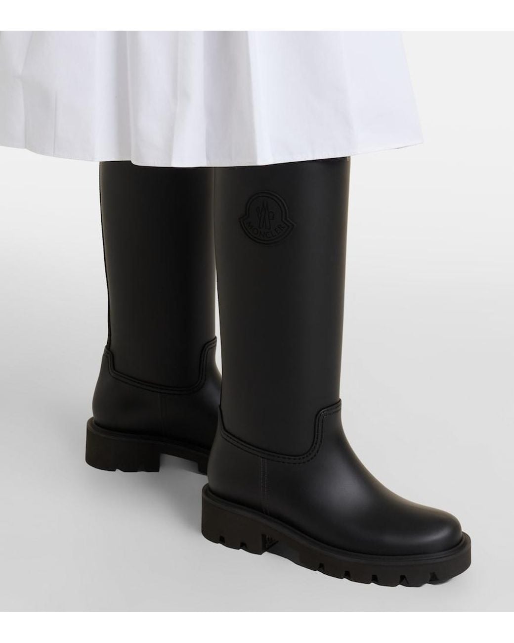 Moncler Black Gummistiefel Kickstream