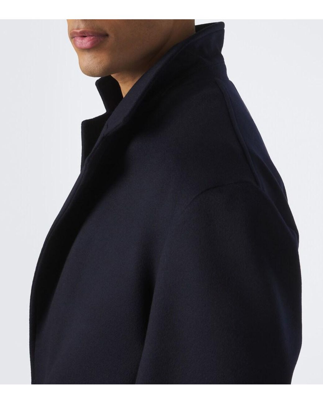 STÒFFA Blue Cashmere Overcoat for men