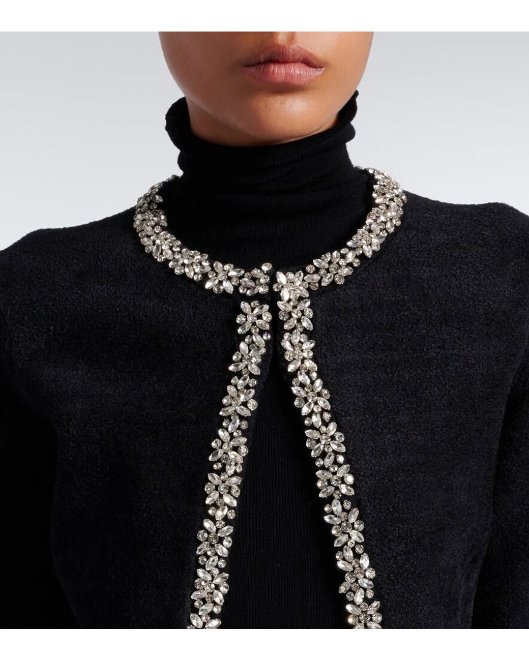 Jonathan Simkhai Black Embellished Cropped Cardigan