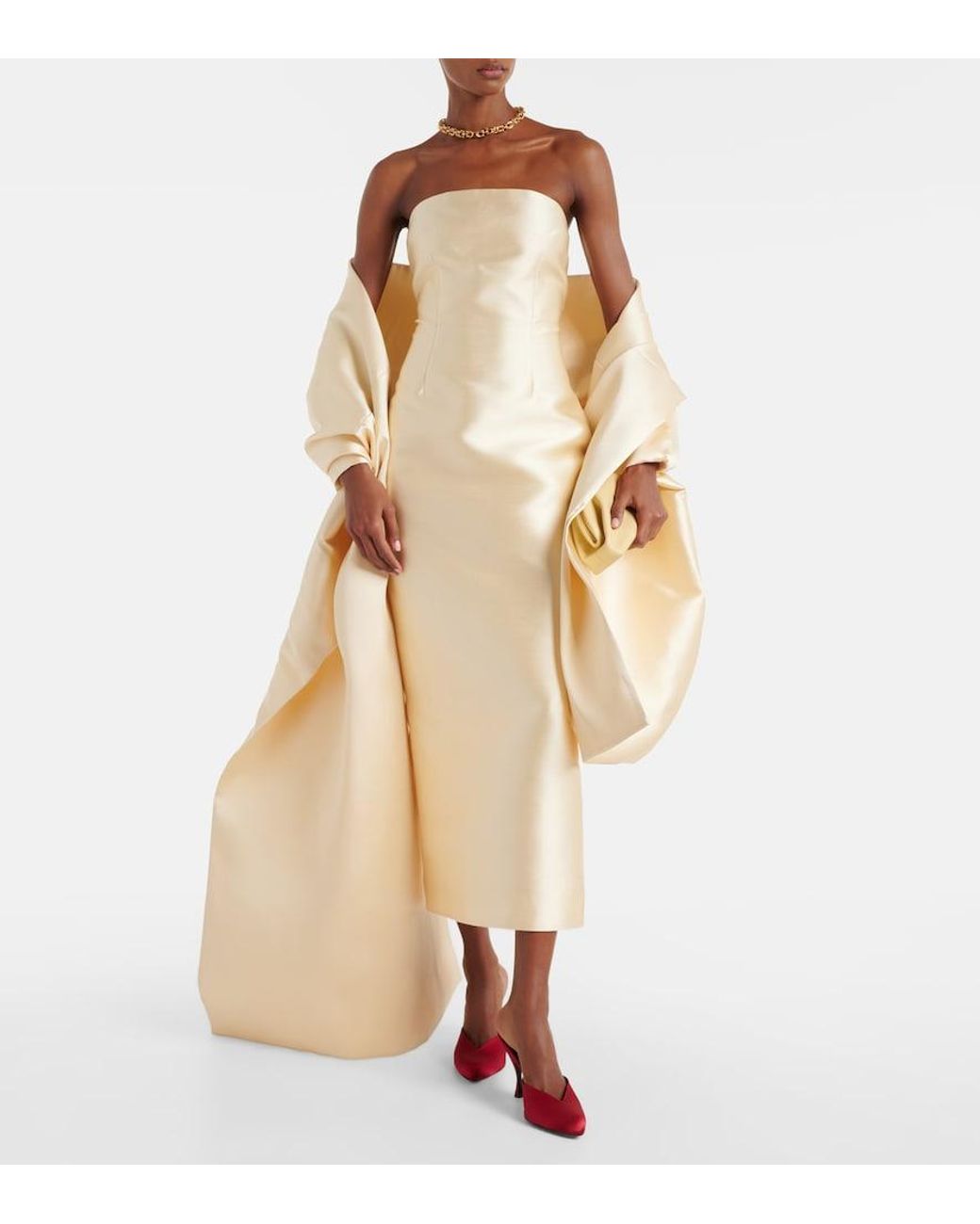 Solace London Natural Renee Caped Gown