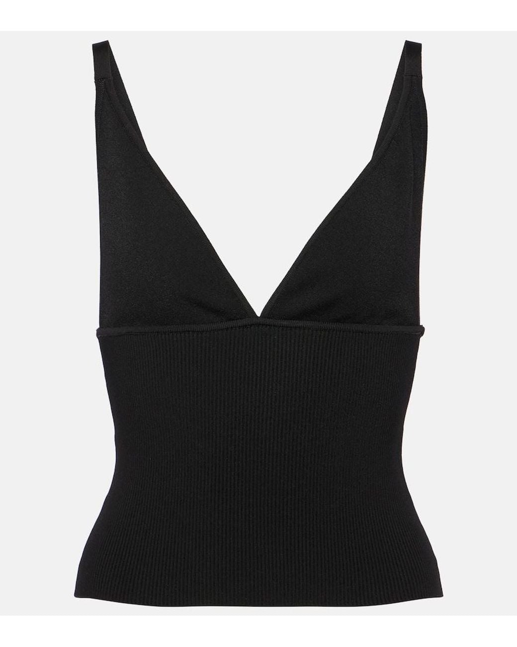 Dolce & Gabbana Black V-Neck Tank Top